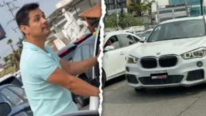 ¡Le rompe el vidrio frente a su nieta! Conductor de BMW agrede a adulto mayor en Atlixcáyotl